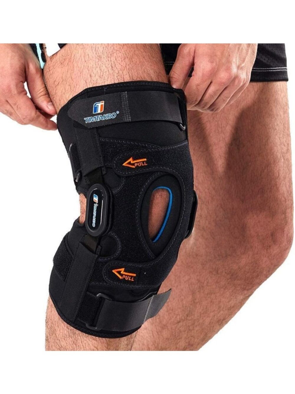 Plus Size Hinged Knee Brace with Gel Patella Support for Meniscus Tear Relief